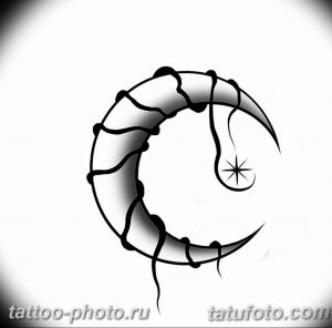 фото тату полумесяц 22.12.2018 №094 - crescent tattoo photo - tattoo-photo.ru