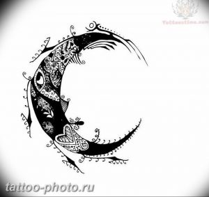 фото тату полумесяц 22.12.2018 №096 - crescent tattoo photo - tattoo-photo.ru