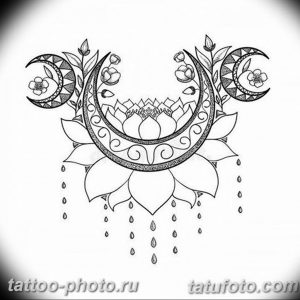 фото тату полумесяц 22.12.2018 №121 - crescent tattoo photo - tattoo-photo.ru