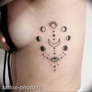 фото тату полумесяц 22.12.2018 №214 - crescent tattoo photo - tattoo-photo.ru