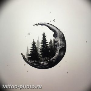 фото тату полумесяц 22.12.2018 №275 - crescent tattoo photo - tattoo-photo.ru