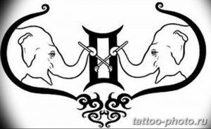 Фото рисунка Тату Близнецы 20.11.2018 №106 - photo tattoos gemini - tattoo-photo.ru