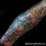 Фото рисунка Тату снежный барс 20.11.2018 №010 - Tattoo snow leopard - tattoo-photo.ru
