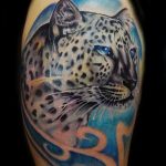 Фото рисунка Тату снежный барс 20.11.2018 №014 - Tattoo snow leopard - tattoo-photo.ru