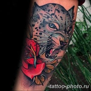 Фото рисунка Тату снежный барс 20.11.2018 №021 - Tattoo snow leopard - tattoo-photo.ru