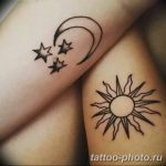 Фото рисунка тату Луна и Солнце 05.11.2018 №026 - tattoo Moon and Sun - tattoo-photo.ru