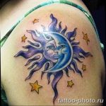 Фото рисунка тату Луна и Солнце 05.11.2018 №104 - tattoo Moon and Sun - tattoo-photo.ru