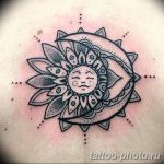 Фото рисунка тату Луна и Солнце 05.11.2018 №120 - tattoo Moon and Sun - tattoo-photo.ru