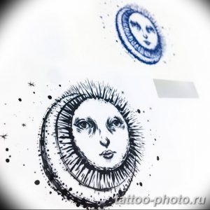 Фото рисунка тату Луна и Солнце 05.11.2018 №146 - tattoo Moon and Sun - tattoo-photo.ru