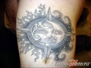 Фото рисунка тату Луна и Солнце 05.11.2018 №175 - tattoo Moon and Sun - tattoo-photo.ru