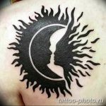 Фото рисунка тату Луна и Солнце 05.11.2018 №177 - tattoo Moon and Sun - tattoo-photo.ru