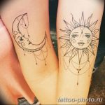 Фото рисунка тату Луна и Солнце 05.11.2018 №195 - tattoo Moon and Sun - tattoo-photo.ru