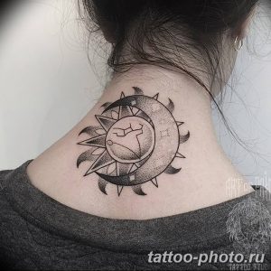 Фото рисунка тату Луна и Солнце 05.11.2018 №211 - tattoo Moon and Sun - tattoo-photo.ru