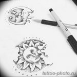 Фото рисунка тату Луна и Солнце 05.11.2018 №215 - tattoo Moon and Sun - tattoo-photo.ru