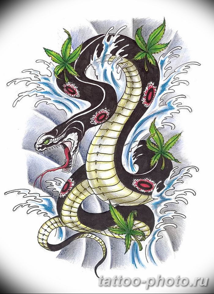 Фото рисунка тату змея 23.11.2018 № 108 - snake tattoo photo - tattoo-photo...