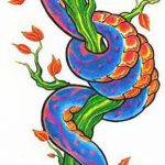 Фото рисунка тату змея 23.11.2018 №415 - snake tattoo photo - tattoo-photo.ru