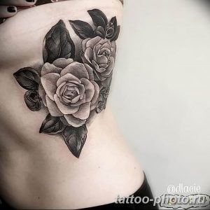 Фото рисунка тату камелия 24.11.2018 №003 - photo tattoo camellia - tattoo-photo.ru