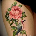 Фото рисунка тату камелия 24.11.2018 №034 - photo tattoo camellia - tattoo-photo.ru