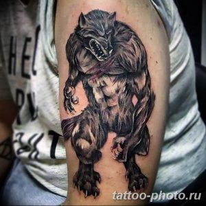 Фото рисунка тату оборотень 24.11.2018 №004 - photo tattoo werewolf - tattoo-photo.ru
