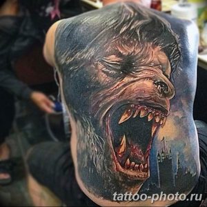 Фото рисунка тату оборотень 24.11.2018 №017 - photo tattoo werewolf - tattoo-photo.ru