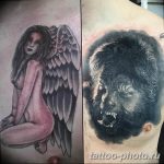 Фото рисунка тату оборотень 24.11.2018 №030 - photo tattoo werewolf - tattoo-photo.ru