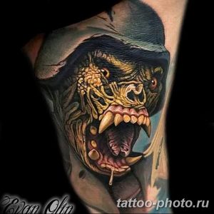 Фото рисунка тату оборотень 24.11.2018 №042 - photo tattoo werewolf - tattoo-photo.ru