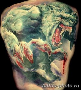 Фото рисунка тату оборотень 24.11.2018 №092 - photo tattoo werewolf - tattoo-photo.ru