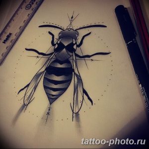 Фото рисунка тату оса 06.11.2018 №067 - photo tattoo wasp - tattoo-photo.ru