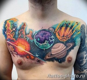 Фото рисунка тату планеты 04.11.2018 №011 - tattoo photos of the planet - tattoo-photo.ru