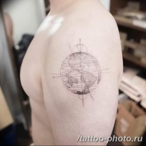 Фото рисунка тату планеты 04.11.2018 №020 - tattoo photos of the planet - tattoo-photo.ru