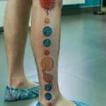 Фото рисунка тату планеты 04.11.2018 №061 - tattoo photos of the planet - tattoo-photo.ru