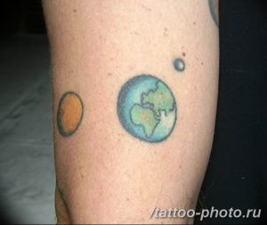 Фото рисунка тату планеты 04.11.2018 №068 - tattoo photos of the planet - tattoo-photo.ru