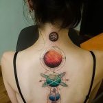 Фото рисунка тату планеты 04.11.2018 №074 - tattoo photos of the planet - tattoo-photo.ru