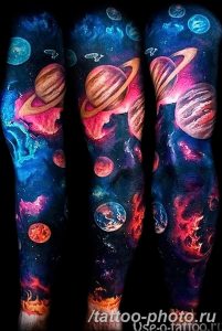Фото рисунка тату планеты 04.11.2018 №089 - tattoo photos of the planet - tattoo-photo.ru