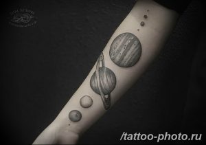 Фото рисунка тату планеты 04.11.2018 №102 - tattoo photos of the planet - tattoo-photo.ru