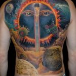 Фото рисунка тату планеты 04.11.2018 №138 - tattoo photos of the planet - tattoo-photo.ru