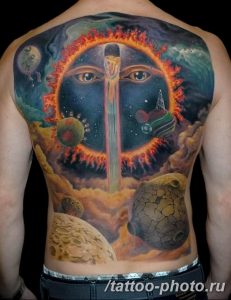 Фото рисунка тату планеты 04.11.2018 №138 - tattoo photos of the planet - tattoo-photo.ru