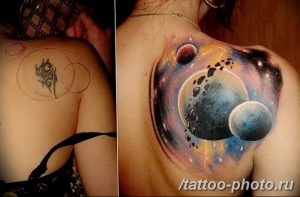 Фото рисунка тату планеты 04.11.2018 №143 - tattoo photos of the planet - tattoo-photo.ru