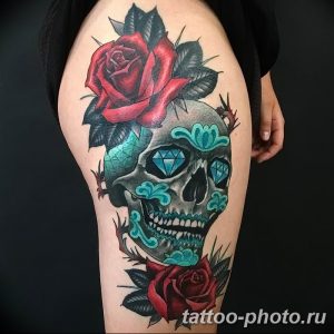 Фото рисунка тату череп 24.11.2018 №018 - photo tattoo skull - tattoo-photo.ru