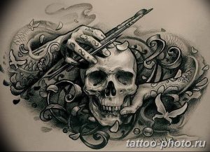 Фото рисунка тату череп 24.11.2018 №279 - photo tattoo skull - tattoo-photo.ru
