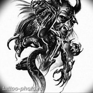 фото идея тату дьявол 18.12.2018 №041 - photo idea tattoo devil - tattoo-photo.ru