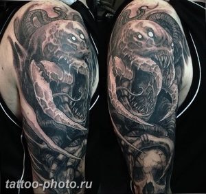 фото идея тату дьявол 18.12.2018 №177 - photo idea tattoo devil - tattoo-photo.ru
