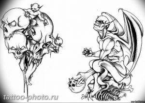фото идея тату дьявол 18.12.2018 №253 - photo idea tattoo devil - tattoo-photo.ru