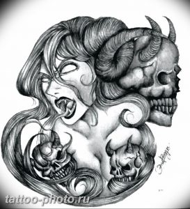 фото идея тату дьявол 18.12.2018 №338 - photo idea tattoo devil - tattoo-photo.ru