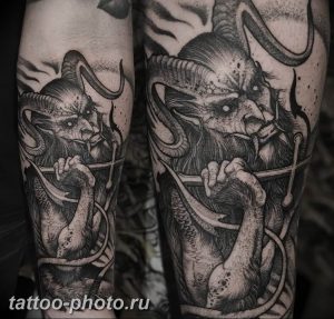 фото идея тату дьявол 18.12.2018 №368 - photo idea tattoo devil - tattoo-photo.ru