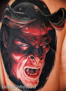 фото идея тату дьявол 18.12.2018 №410 - photo idea tattoo devil - tattoo-photo.ru