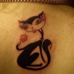 фото рисунка тату черная кошка 13.11.2018 №032 - black cat tattoo picture - tattoo-photo.ru