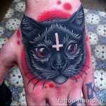 фото рисунка тату черная кошка 13.11.2018 №103 - black cat tattoo picture - tattoo-photo.ru