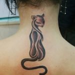 фото рисунка тату черная кошка 13.11.2018 №106 - black cat tattoo picture - tattoo-photo.ru