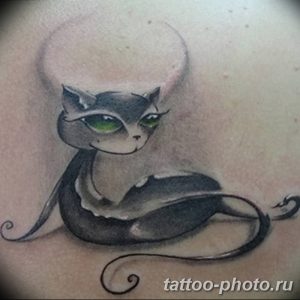 фото рисунка тату черная кошка 13.11.2018 №109 - black cat tattoo picture - tattoo-photo.ru